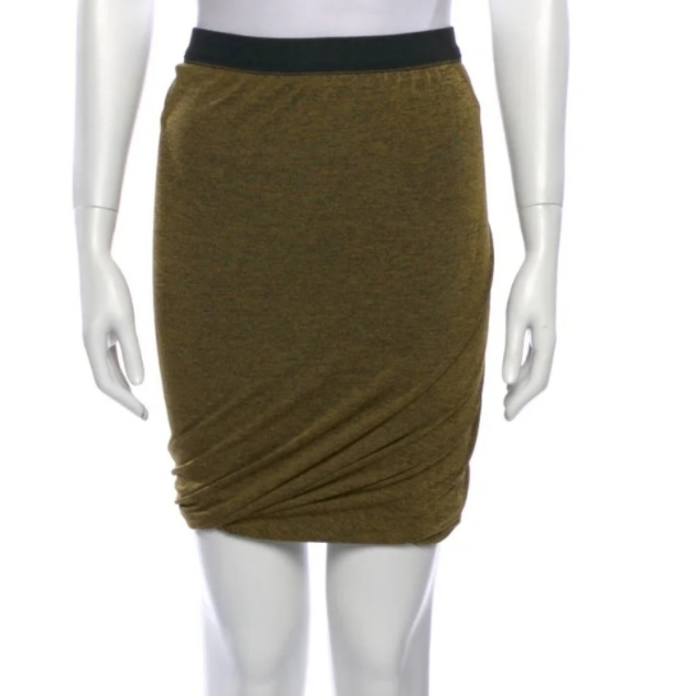 T‎ by Alexander Wang Green stretch skirt